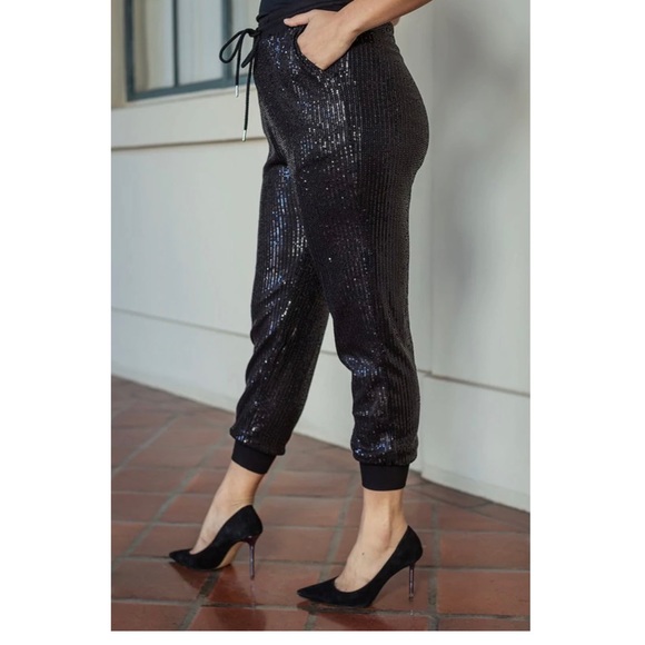 Calvin Klein Jeans Pants - Calvin Klein Black Sequins Jogger Pants